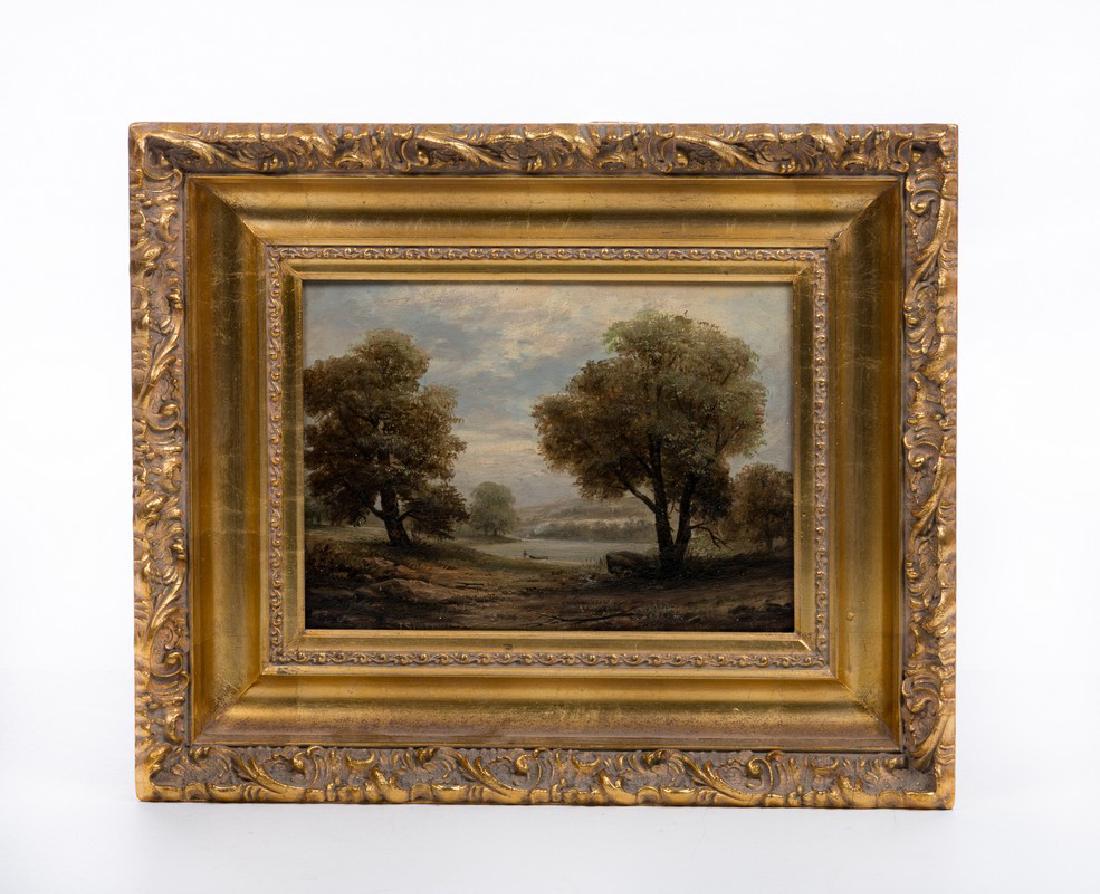 j  SHERMAN OIL PAINTING ON BOARD SIGNED (1 of 4)