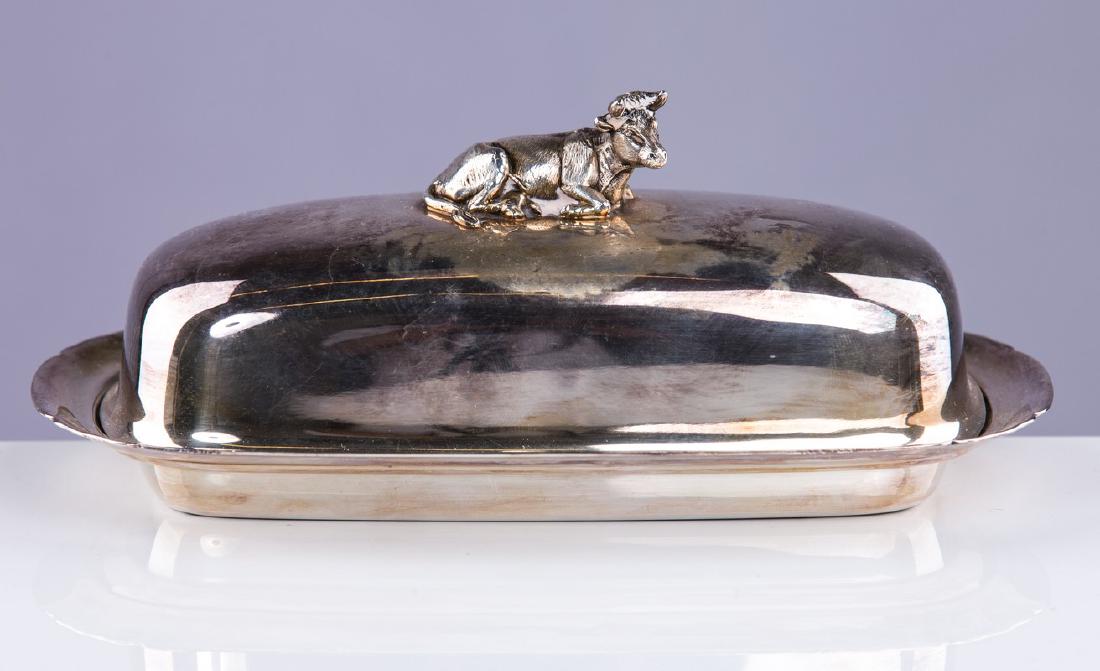 ANTIQUE R & B SP COVERED BUTTERED DISH (1 of 3)