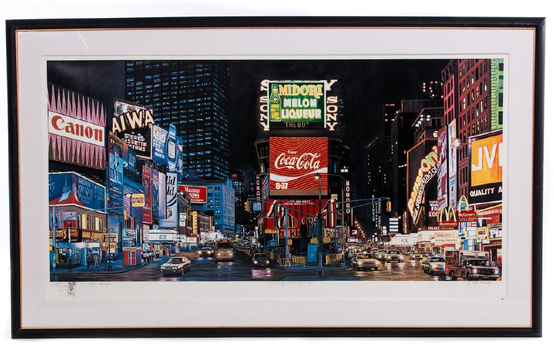 KEN KEELY "TIME SQUARE NIGHT" SERIGRAPH (1 of 7)