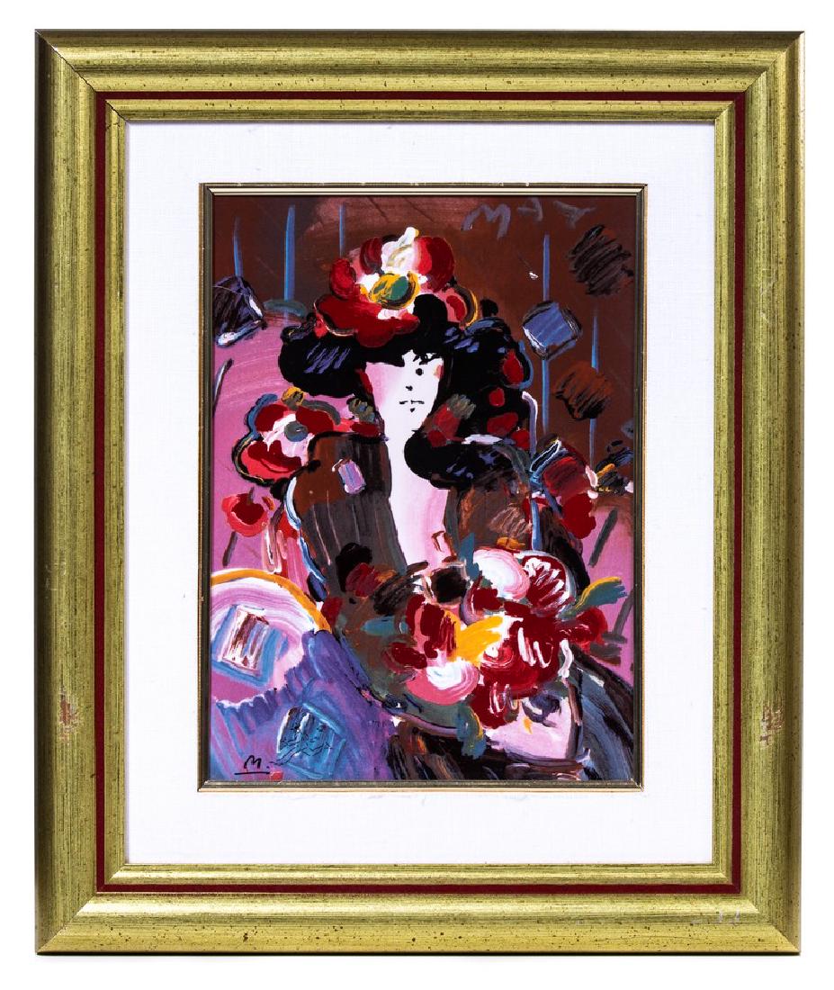 PETER MAX PAINTING ON PORCELAIN OF "BROWN LADY" (1 of 5)
