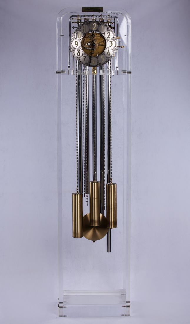LUCITE TALL GRANDFATHER CLOCK (1 of 7)