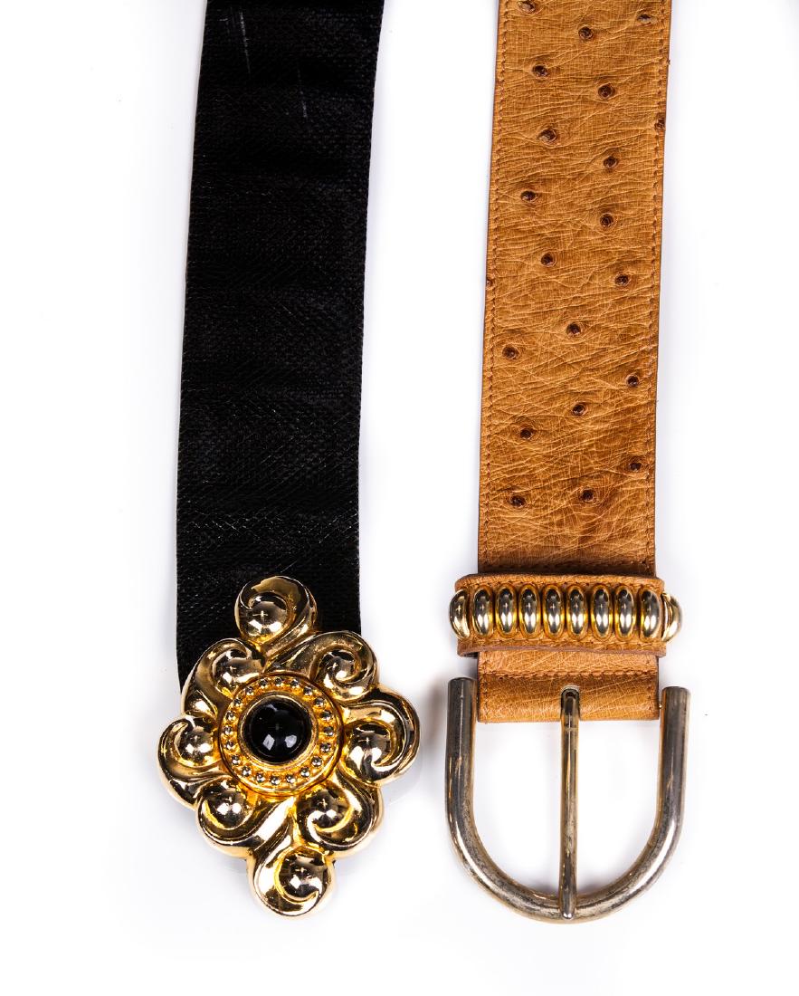 JUDITH LEIBER LIZARD AND MARK CROSS OSTRICH BELTS (1 of 3)