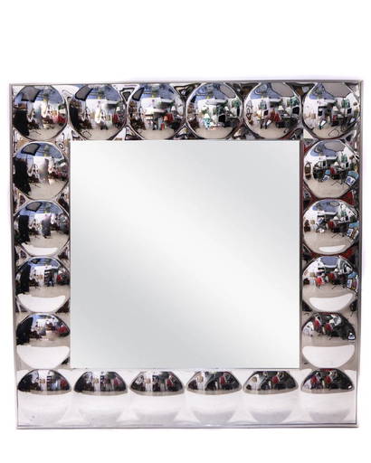 Mod Mirrored Graphic Panels Titled Bubbles- a Pair