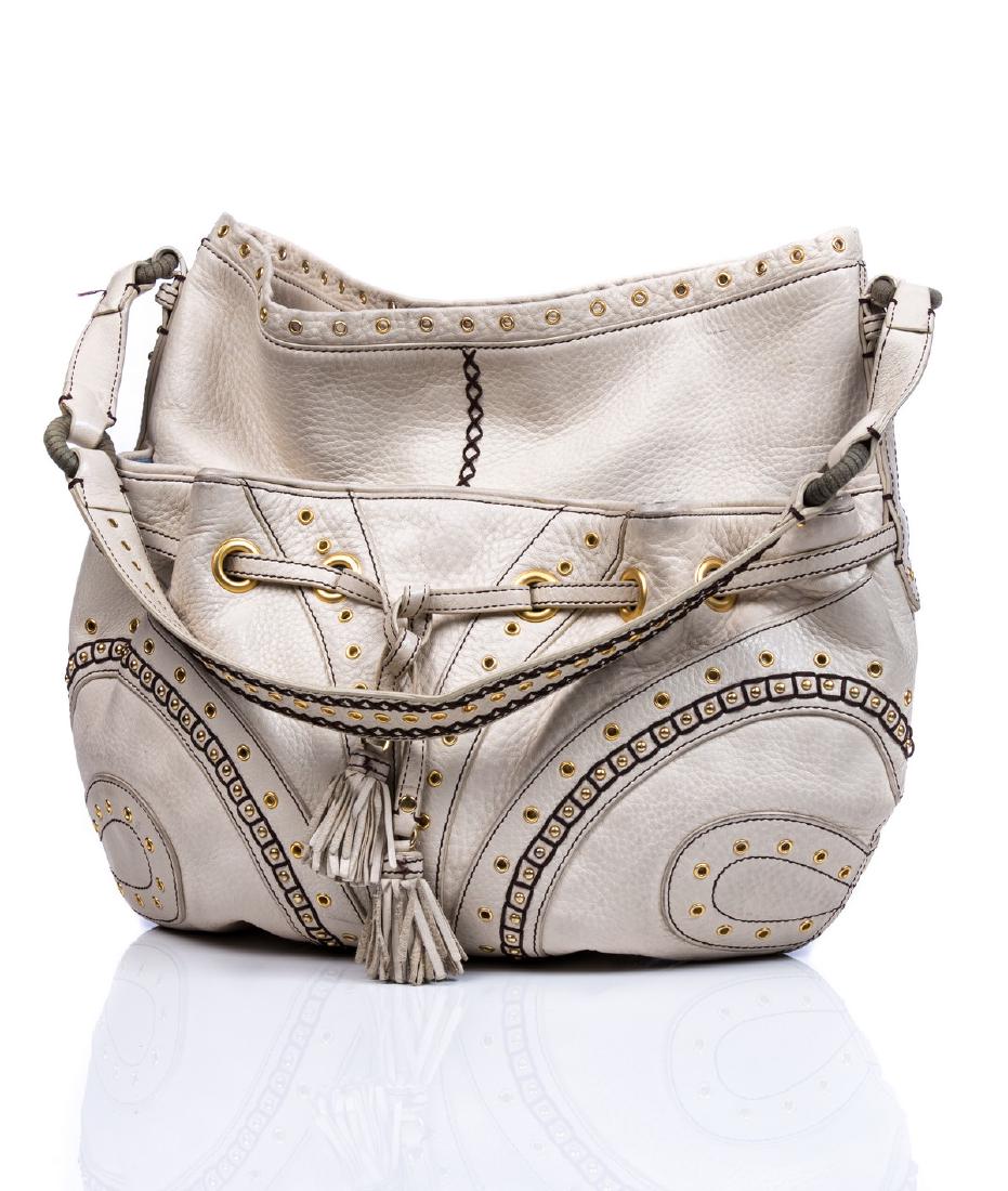 COLE HAAN BEIGE LEATHER PURSE (1 of 3)