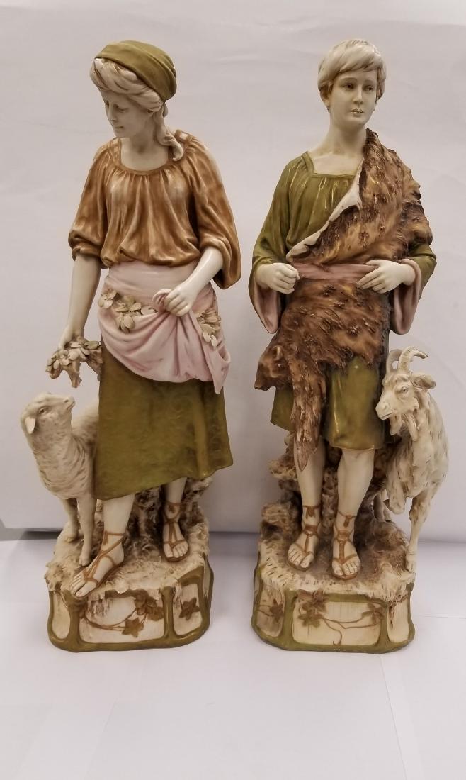 PAIR OF ROYAL DUX FIGURES (1 of 13)