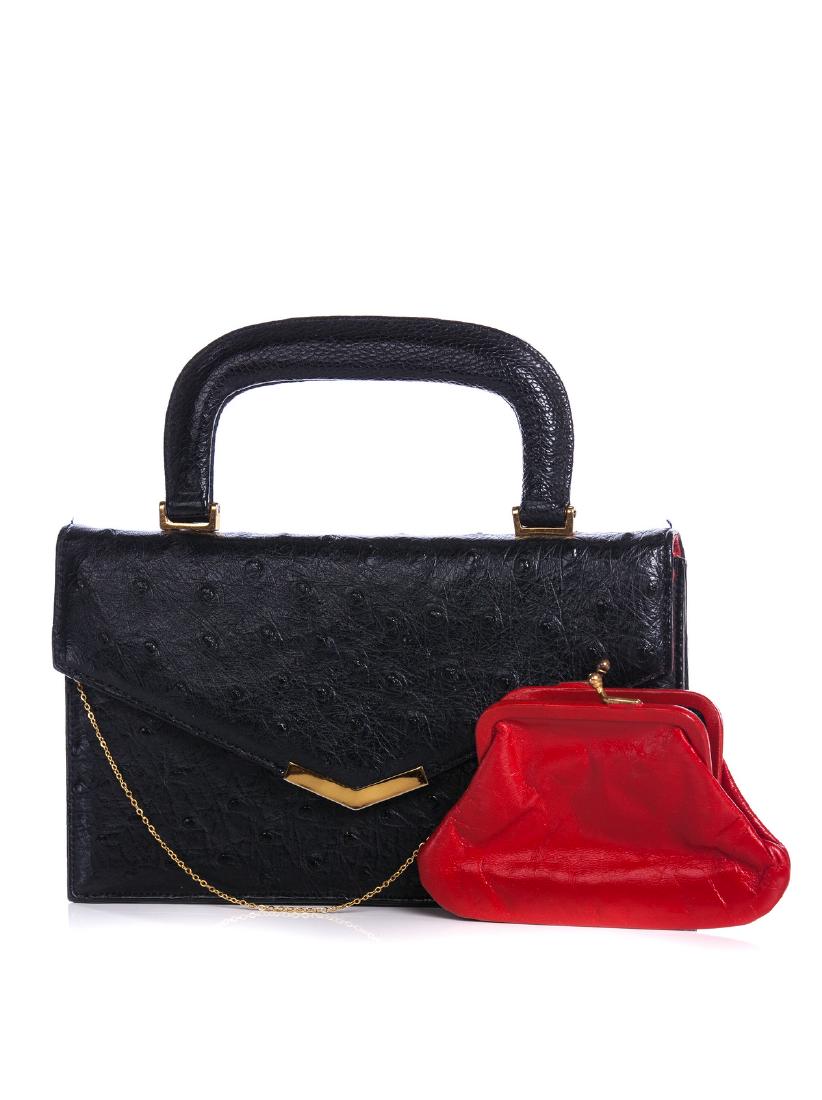 GENUINE OSTRICH KORET HAND BAG (1 of 3)