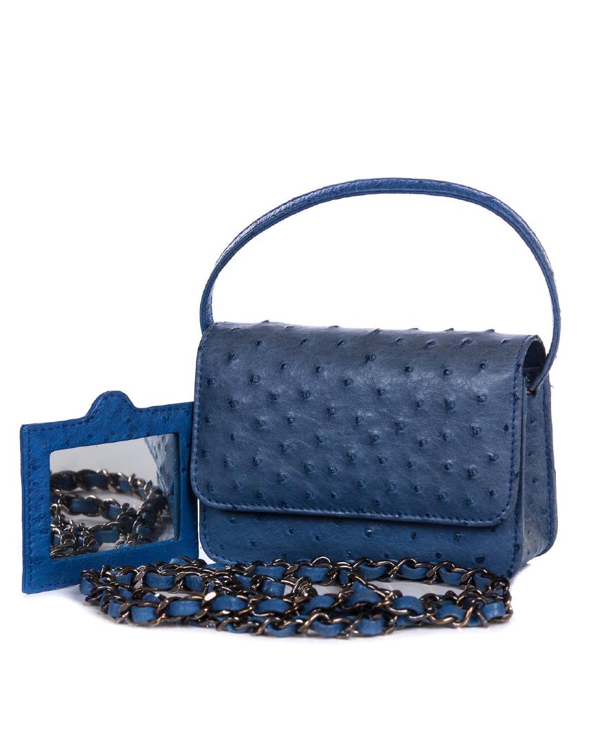 GENUINE OSTRICH TOUCHE CLUTCH (1 of 3)