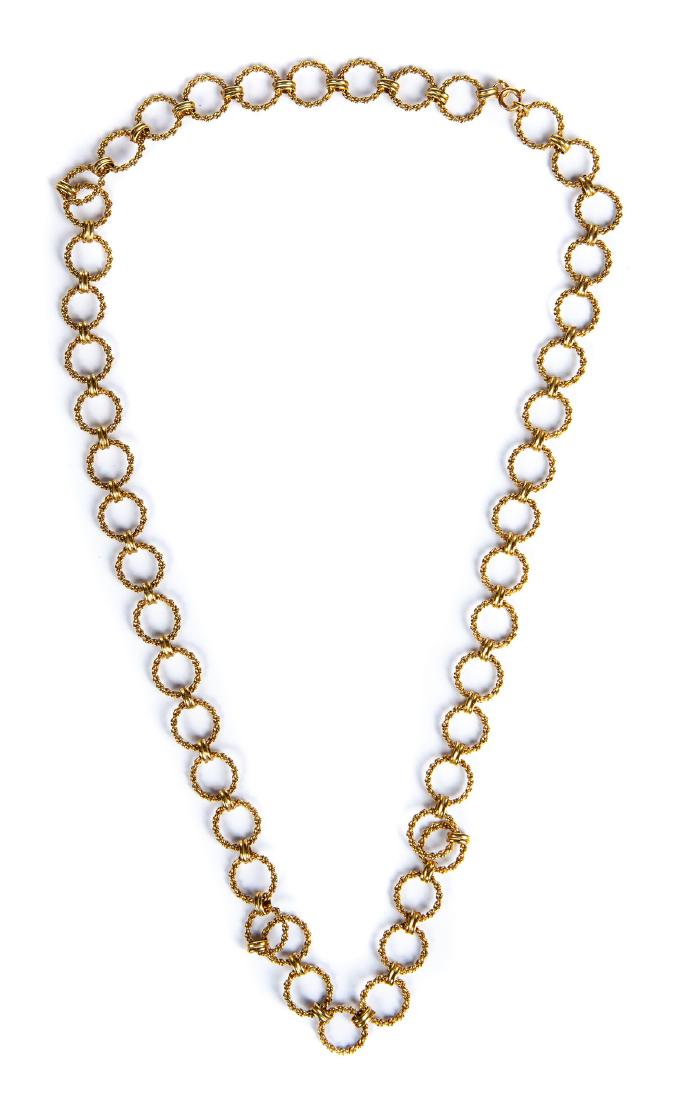18 KT YELLOW GOLD LONG NECKLACE (1 of 5)