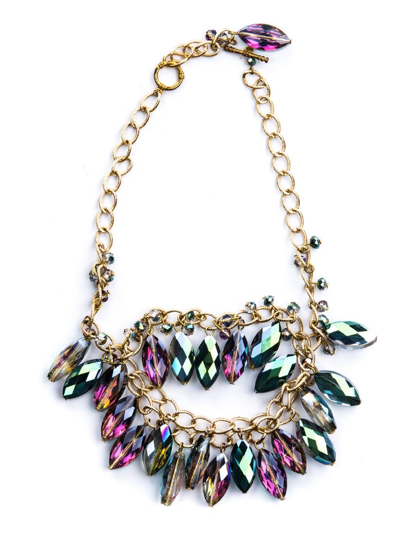 SWAROVSKI MULTI - COLOR CRYSTAL NECKLACE (1 of 2)