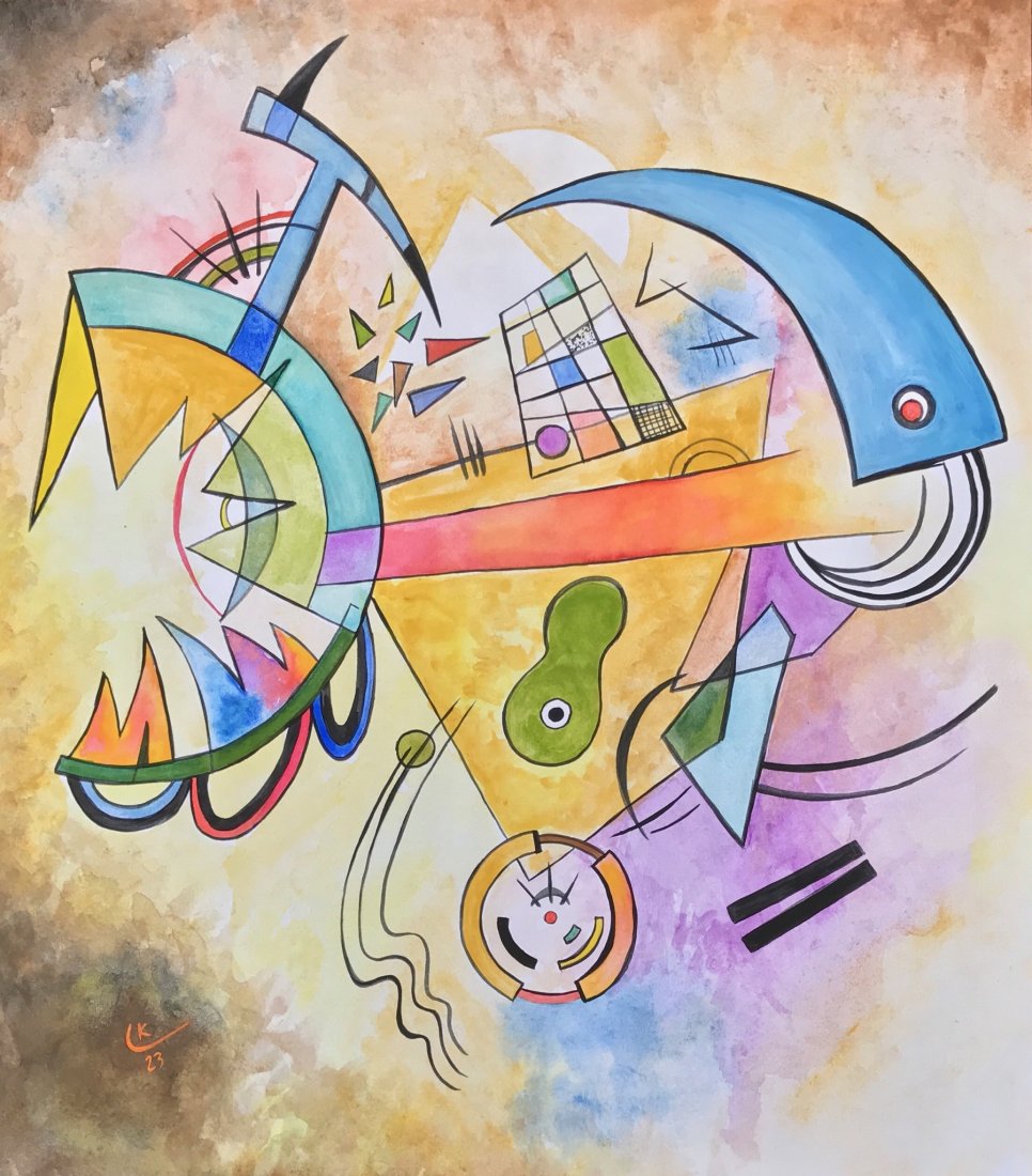 Wassily Kandinsky (Mixed media on paper) (1 of 2)