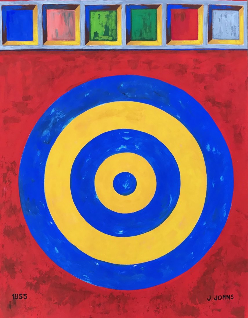 Jasper Johns (Watercolor on paper) (1 of 2)