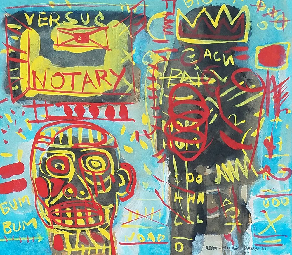 Jean Michel Basquiat (Mixed media on paper) (1 of 1)