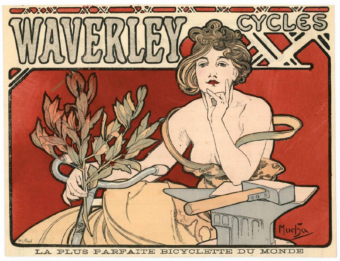 WAVERLEY CYCLES et THEATRE SARAH BERNHARDT. MUCHA (1 of 2)