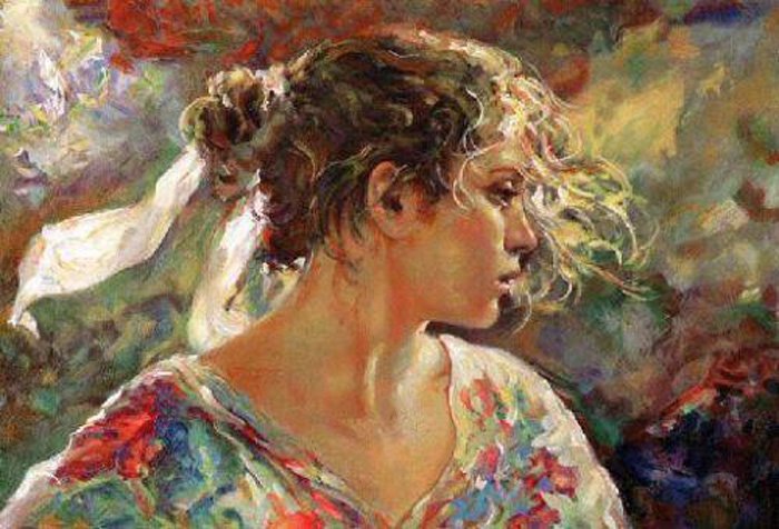 Jose Royo "Nostalgia" Beautiful Lady Framed Hand Sign/# (1 of 2)