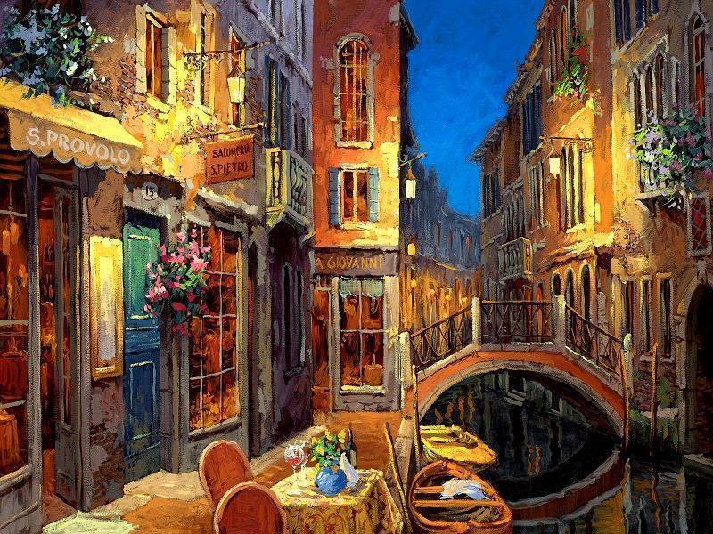 Viktor Shvaiko "Venetian Rendezvous" Signed# Embellishe (1 of 1)