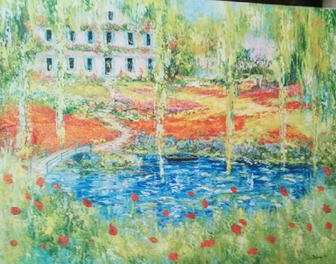 Duaiv - Monet Garden HS/N Embellished Giclee on Canvas (1 of 1)