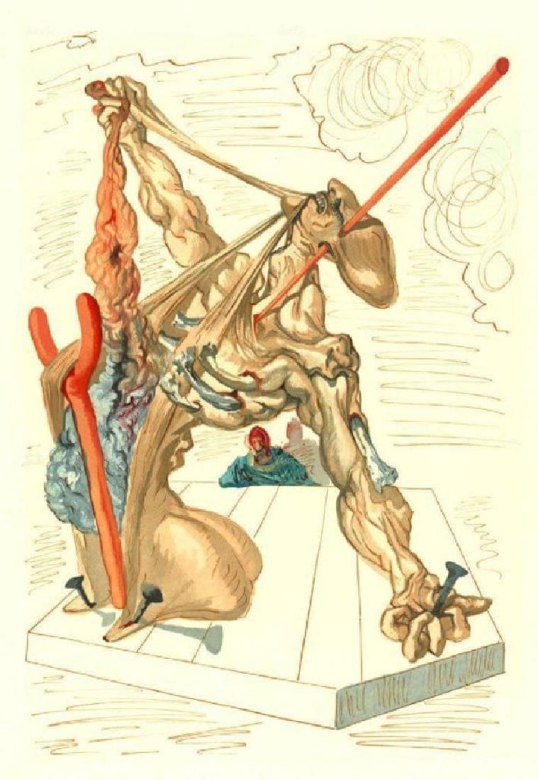 Dali Divine Comedy woodcut Canto 28 coa B.Hockman (1 of 2)