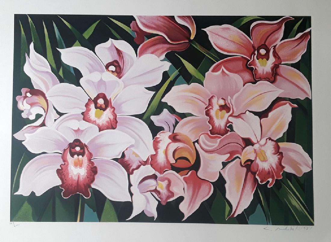 Lowell Nesbitt "Flowers" HS/N Lithograph (1 of 1)