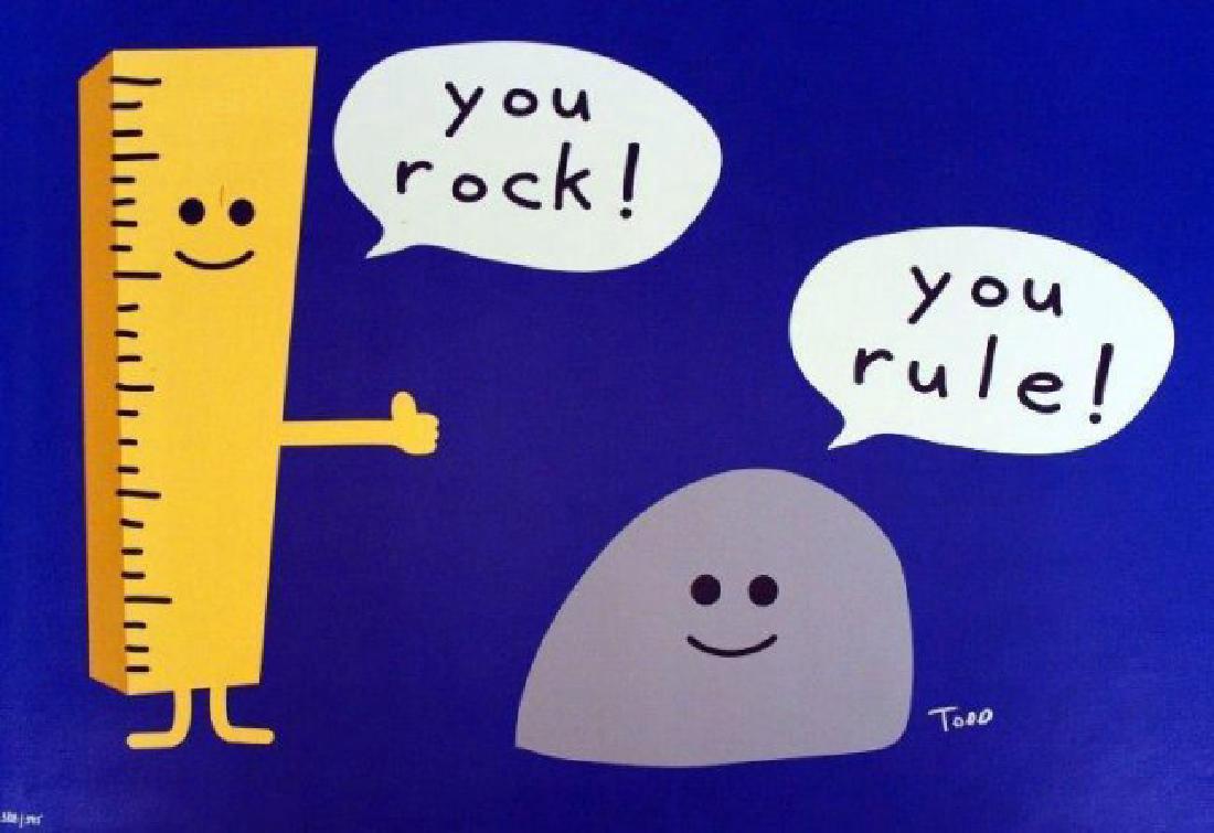 Todd Harris Goldman "You Rock You Rule" HS/N Giclee Can (1 of 1)