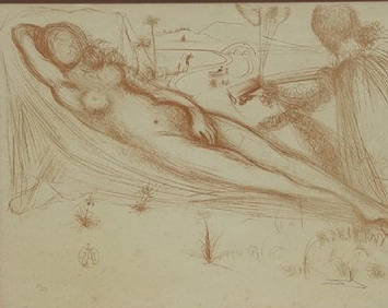 Salvador Dali, Nu a la Guitarre Lithograph Hand Signed (1 of 1)