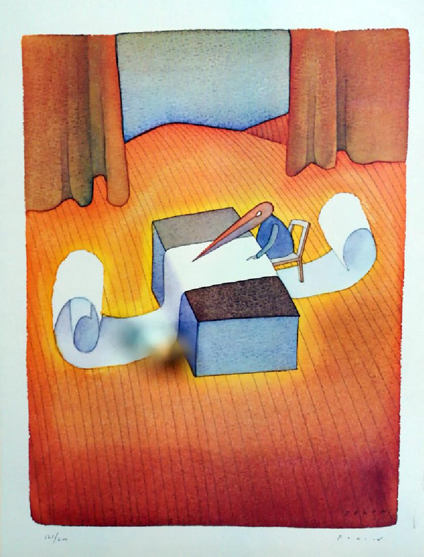 Jean Michel Folon, HS/N Lithograph 1981 (1 of 1)