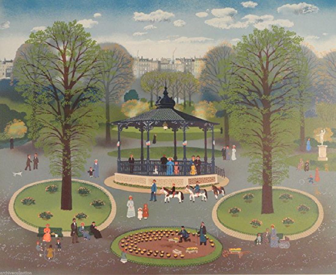 Michel Delacroix "Le Kiosque" Original Litograph 1988 (1 of 1)