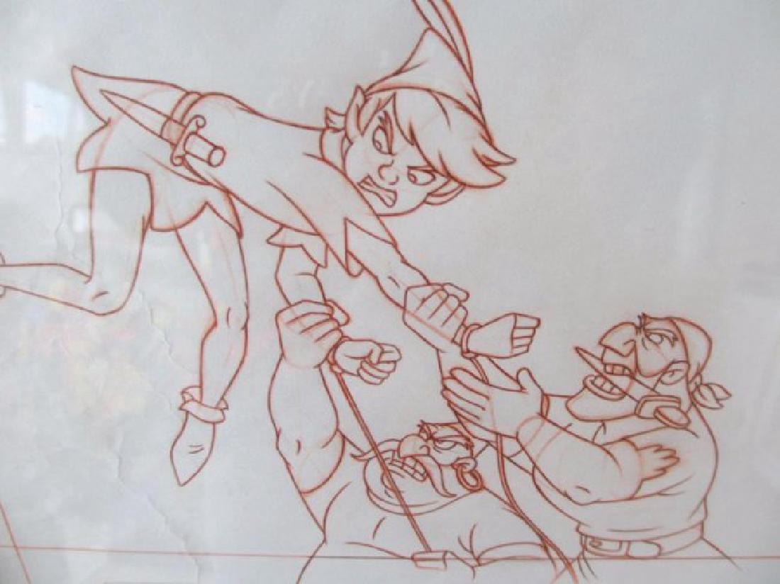Disney Peter Pan Original Production Drawing "Captured" (1 of 4)