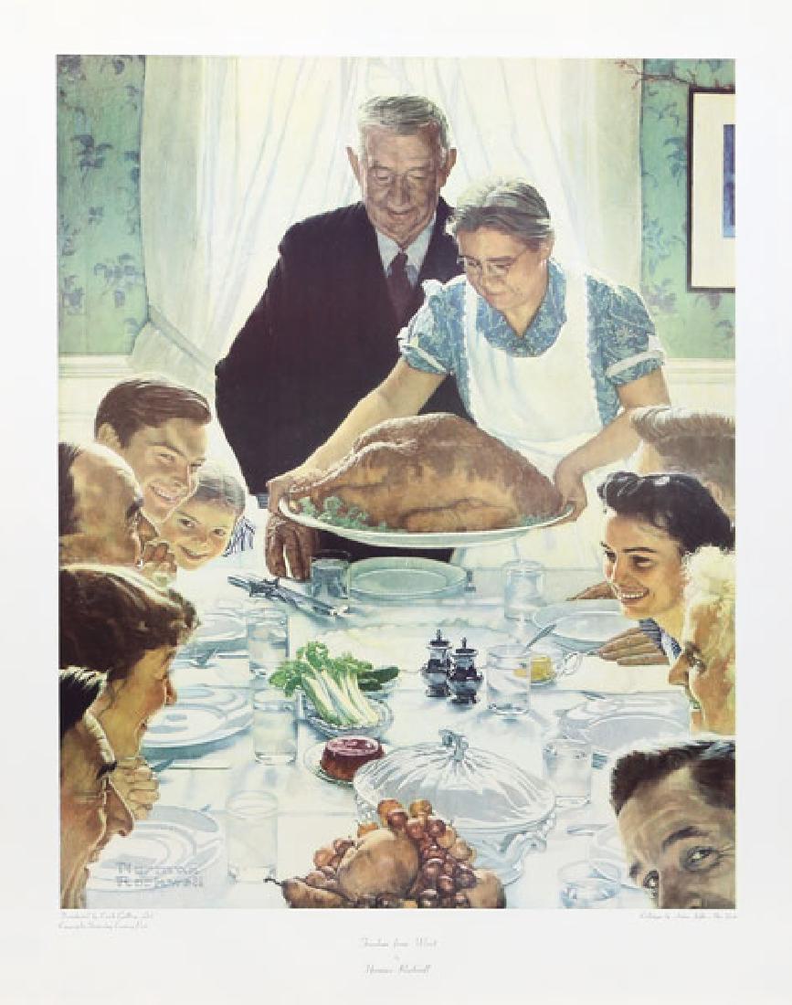NORMAN ROCKWELL "Freedom of Want" 1975 Plate Signed (1 of 1)