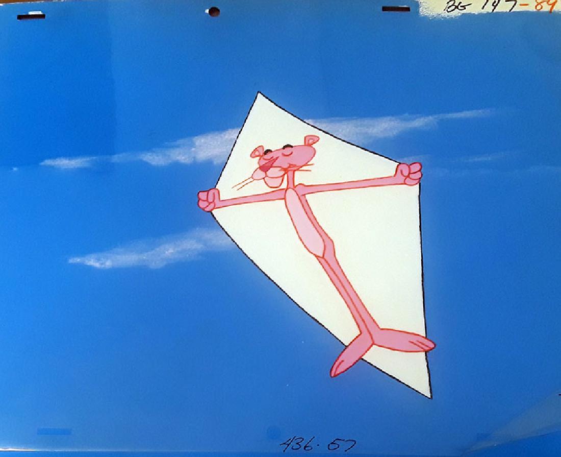 PINK PANTHER HAND PAINTED BACKGROUND & ORIGINAL CARTOON (1 of 1)