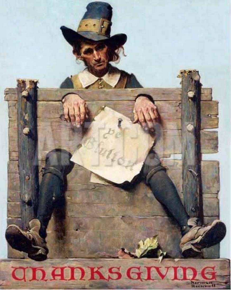 Norman Rockwell Faxs. Signed L/E Lithograph  "YE (1 of 4)