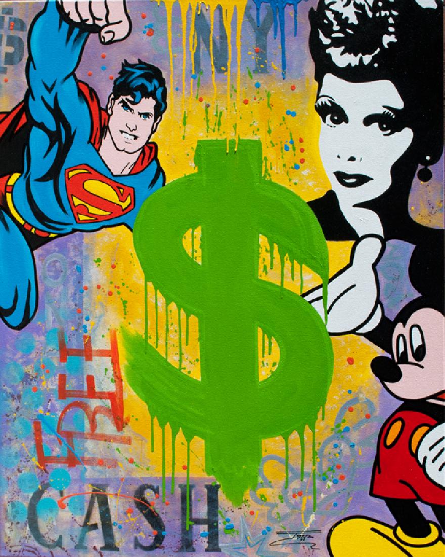 Jozza "Cash" Acrylic on canvas 50x40" Hand signed (1 of 1)