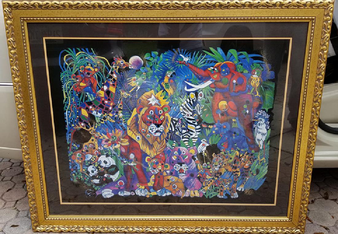 Tie-Feng Jiang, "MY WORLD II DELUXE 1995" Framed (1 of 2)