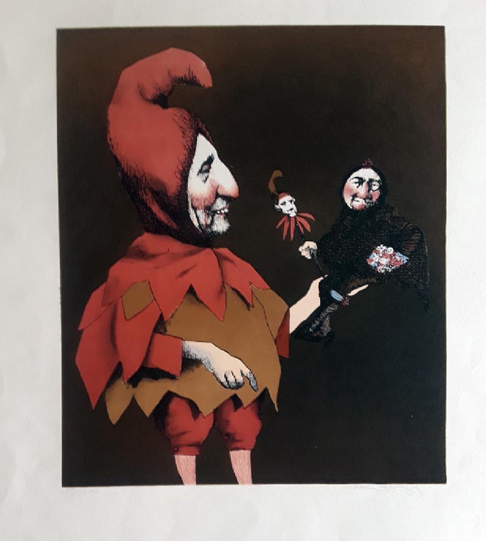 CHARLES BRAGG "THE JESTER" HS/N LITOHGRAPH: CHARLES BRAGG "THE JESTER" HS/N LITHOGRAPH