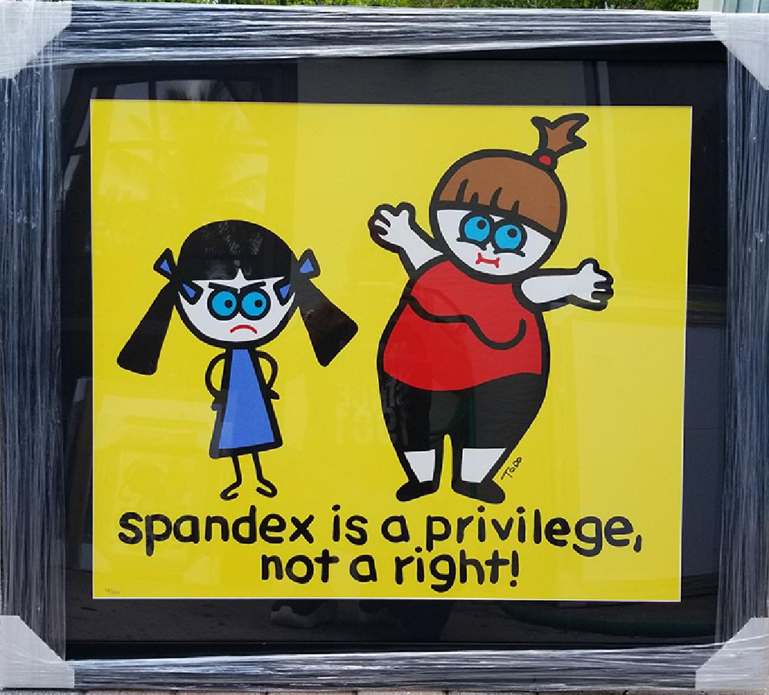 Todd Goldman signed/# Litho "Spandex is Not a (1 of 3)