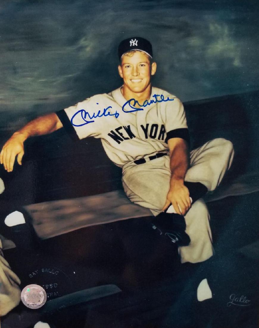 Mickey Mantle Hand signed 8x10 photo GFA certificate (1 of 2)