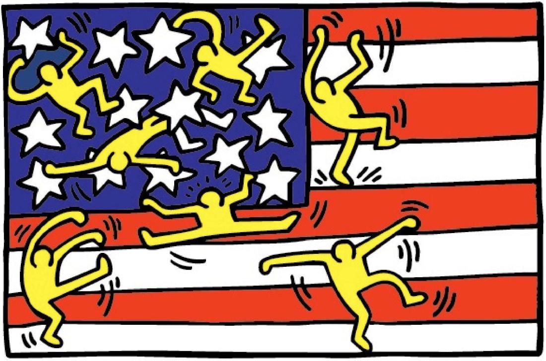 American Festival 1988 by Keith Haring offset lithograp (1 of 1)