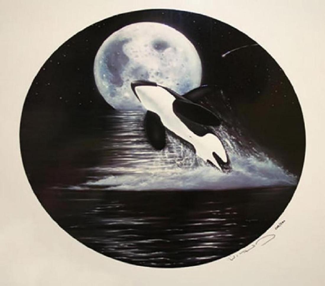Wyland "Orca Moon" Hand Signed & #Serigraph (1 of 1)
