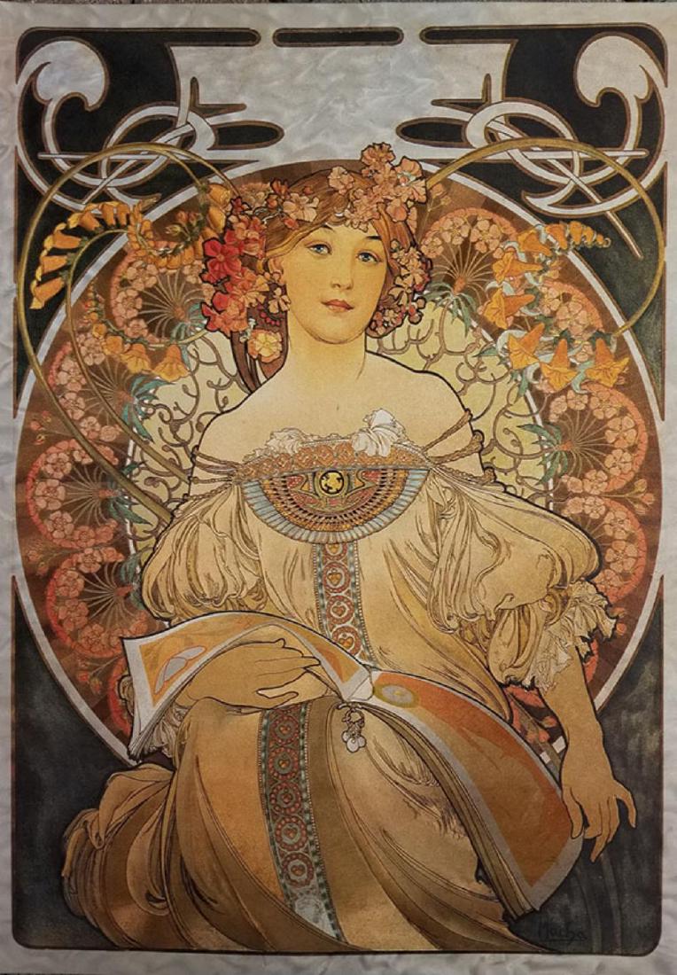 Illustration for the Calendar of 1896 by Alphonse Mucha (1 of 3)