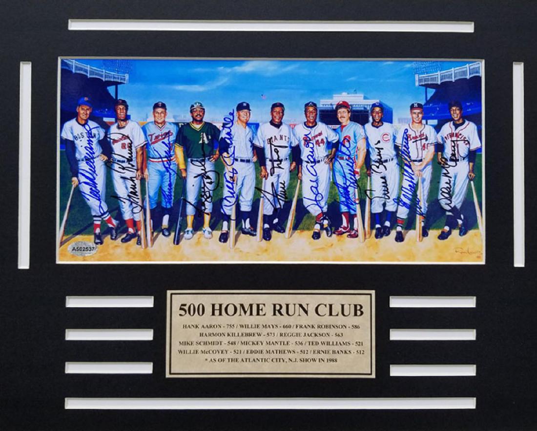 500 Home Run Club 11 signatures 8 x10 Reprint Signed (1 of 4)