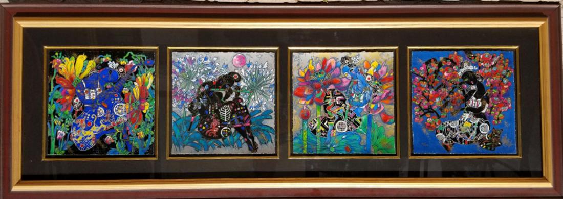 Jiang Tiefeng, 4 pic. "Song of the Season" each HS/# (1 of 6)