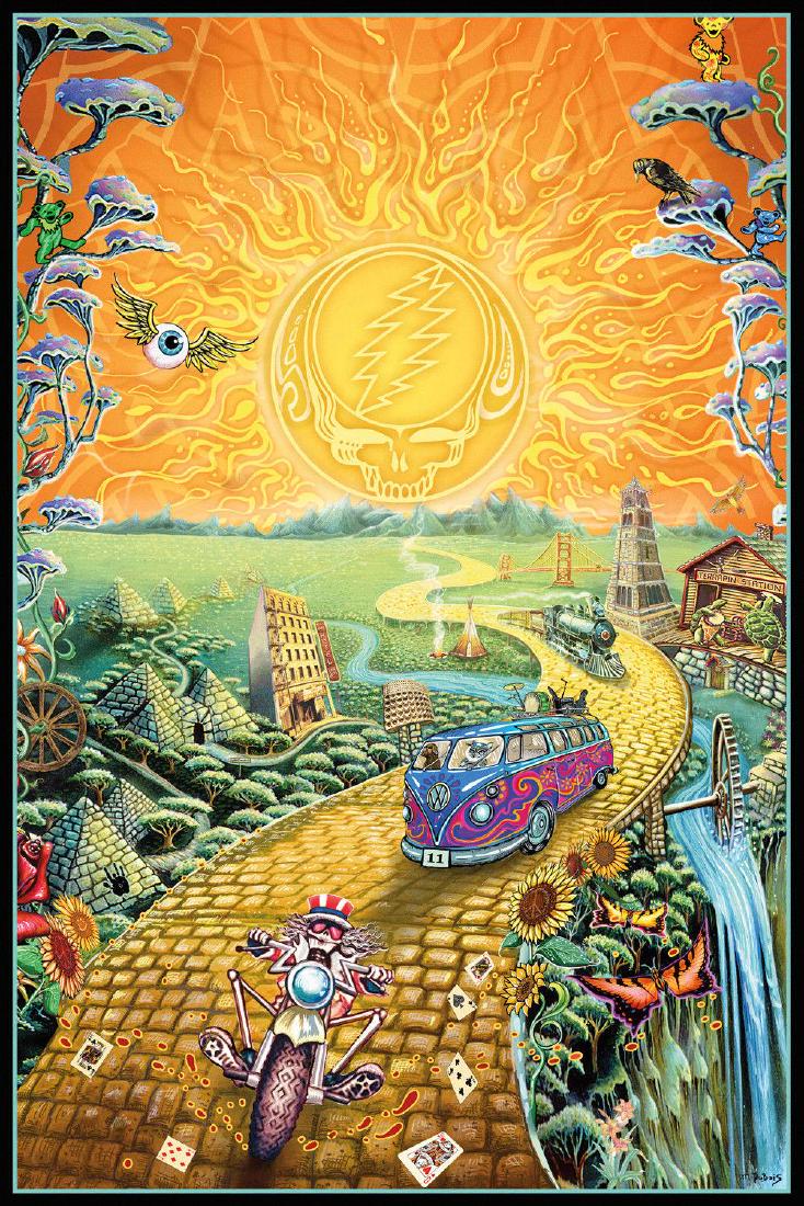 GRATEFUL DEAD - GOLDEN ROAD OFFSET LITHOGRAPH 24x36 (1 of 1)