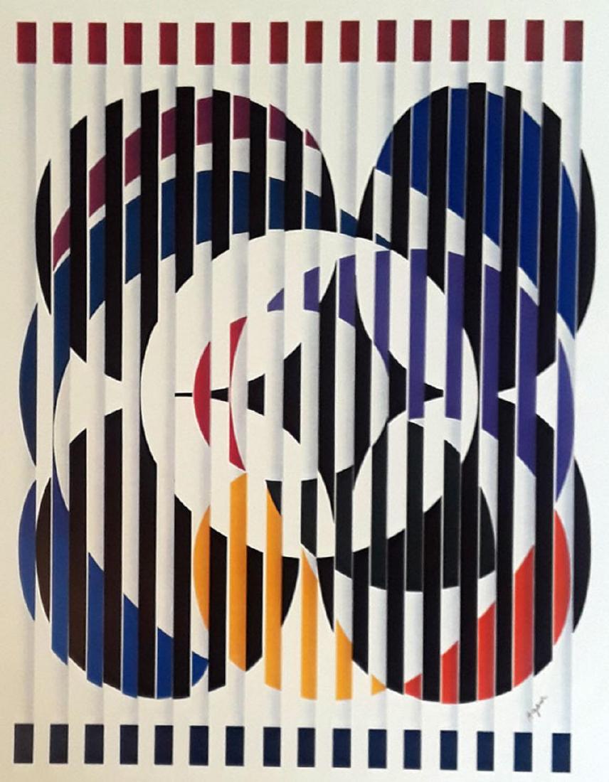 Yaacov Agam An American Portrait, 1976 Exhibition: Yaacov Agam is one of the pioneer creators of the kinetic and optical movement in art as well as its most outstanding contemporary representative. Agam's work breaks with the established way of expres