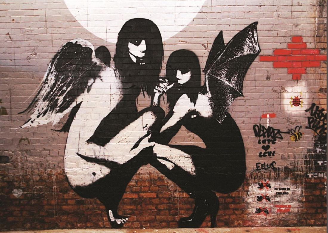 BANKSY, ANGEL FAIRIES, OFFSET LITHOGRAPH FRAMED (1 of 1)