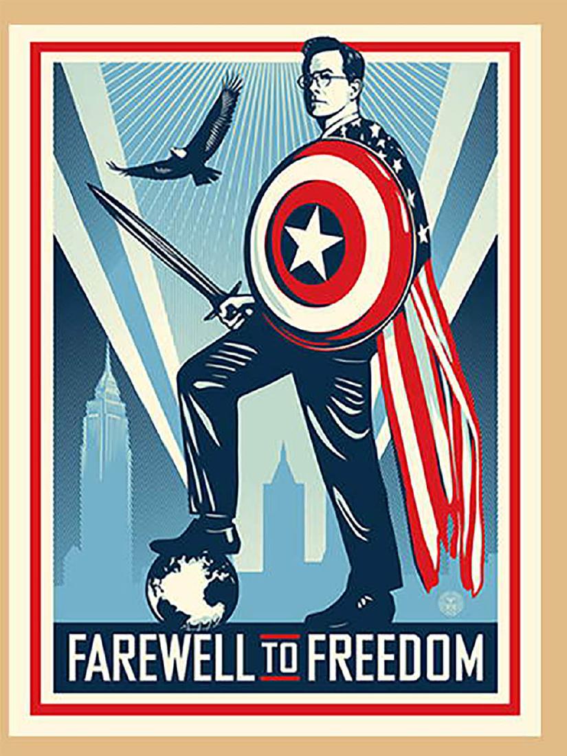 Shepard Fairey Obey Farewell to Freedom 18x24: SHEPARD FAIREY "Farewell To Freedom" (2014) Year: 2014 Edition: 500 Screen Print 18 x 24 Signed & Numbered