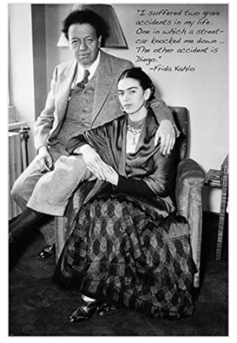 Frida Kahlo & Diego Rivera  lithograph 36x24 (1 of 1)