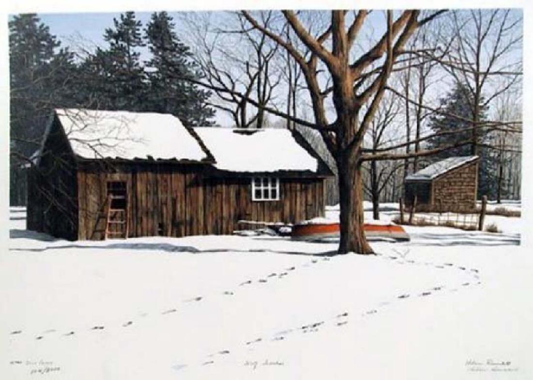 Helen Rundell Hand Signed /# Lithograph "Wolf Tracks" (1 of 1)