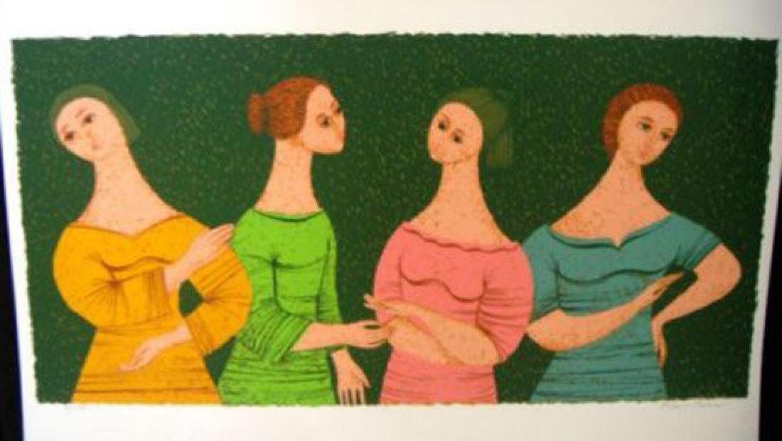 Flavio Cabral "Sisters" Hand Signed & # serigraph (1 of 1)
