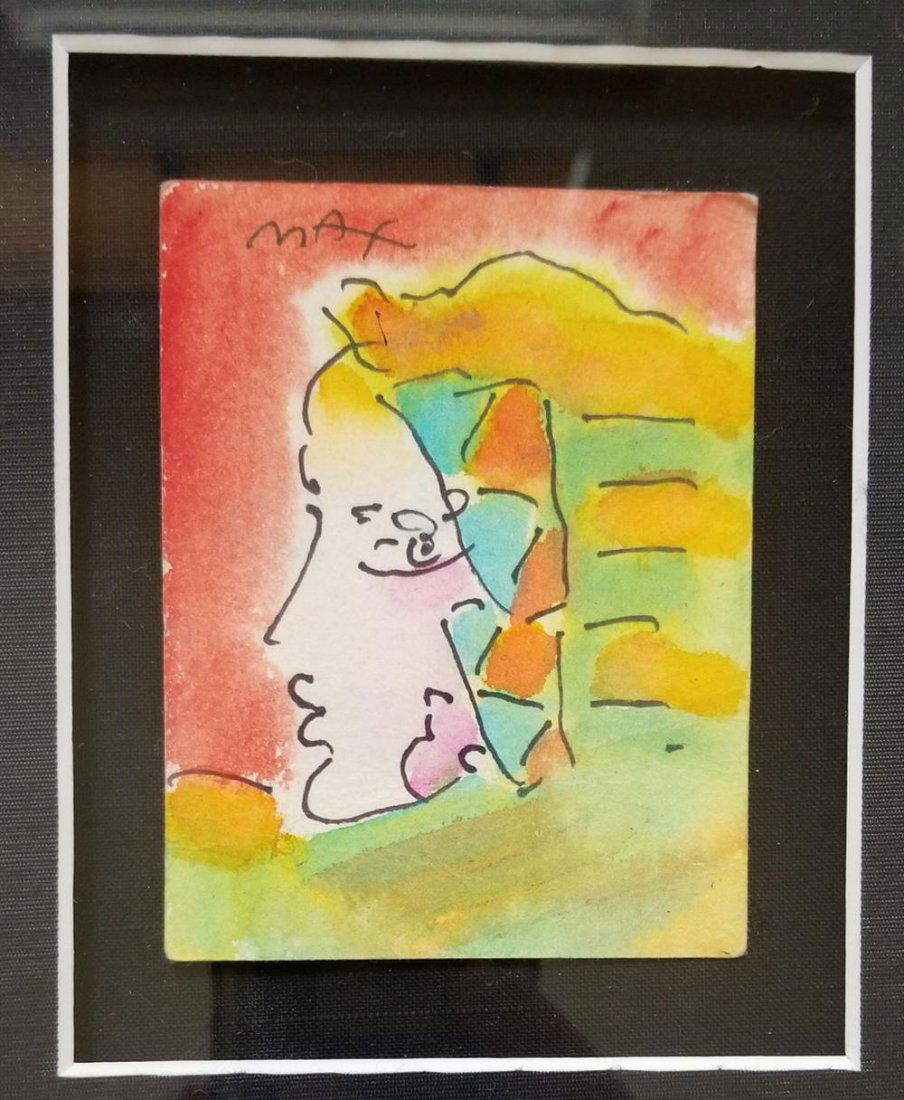Peter Max, Original Water Color on Paper Framed (1 of 2)