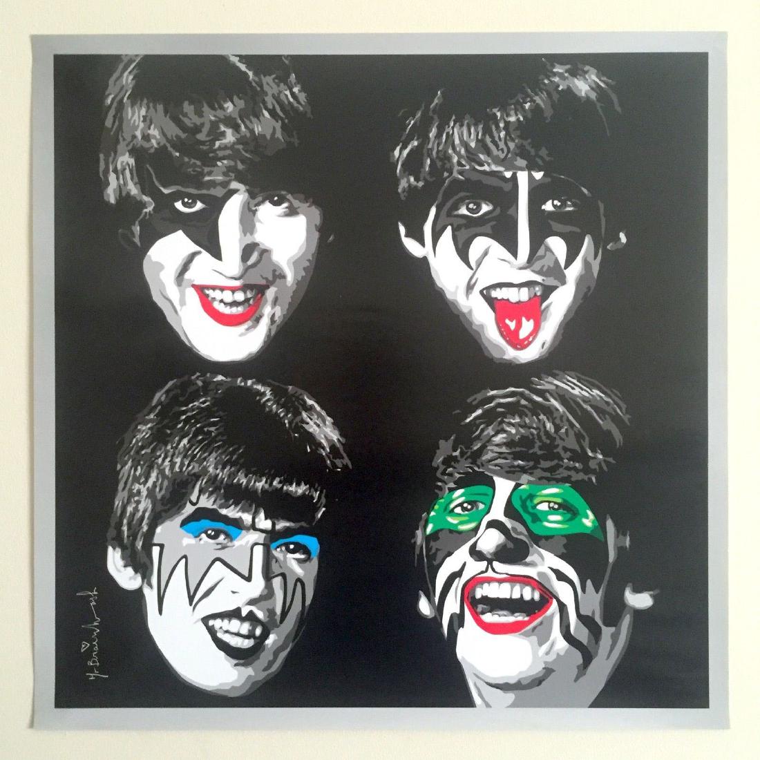 Mr. Brainwash Kiss The Beatles offset lithograph 2010 (1 of 1)