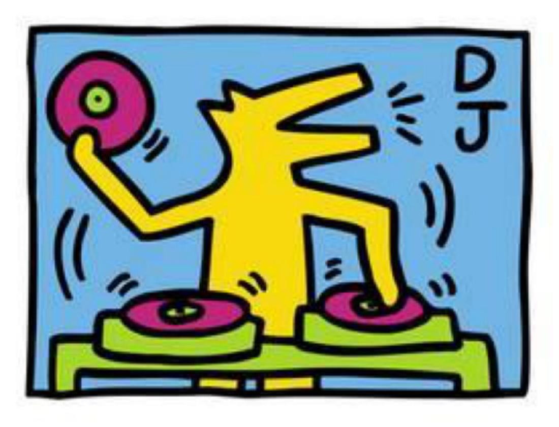 Keith Haring, D.J. Dog offset lithograph framed (1 of 1)